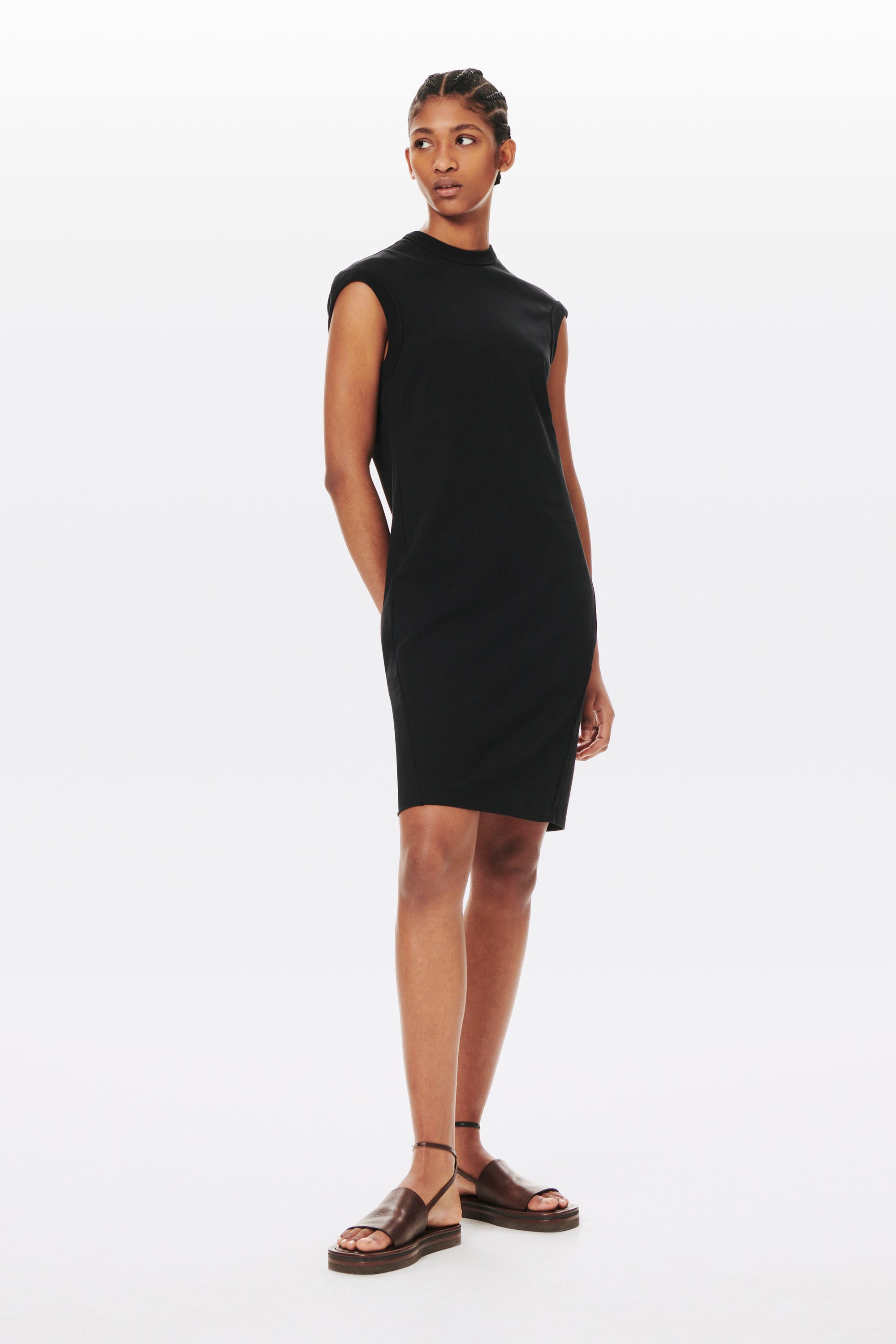 Cocoon T-shirt Dress in Black ...